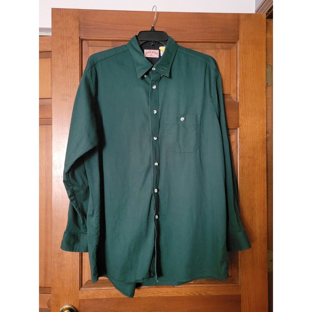 Red Kap 345 Mens XL Heavy Duty Long Sleeve Work Shirt Vintage